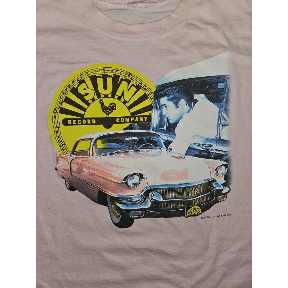 Elvis Presley Sun Record Company T-Shirt Xxl Elvis Presley Pink Cadillac, Pink